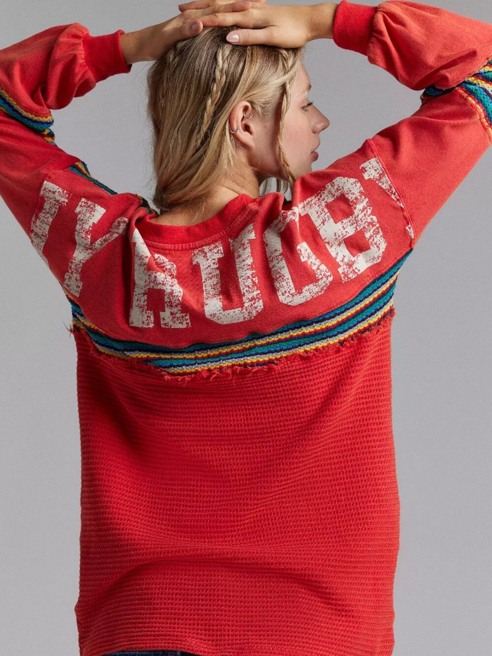 Brand New Urban Outfitters BDG Apollo Oversized Embroidered Thermal - Size XS